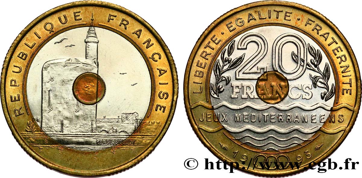20 francs Jeux Méditerranéens 1993 Pessac F.404/2 SC63 