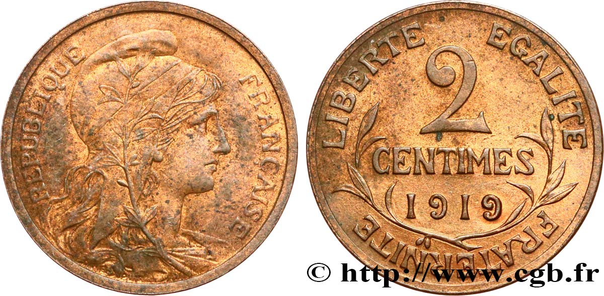 2 centimes Daniel-Dupuis 1919 Paris F.110/19 TTB53 