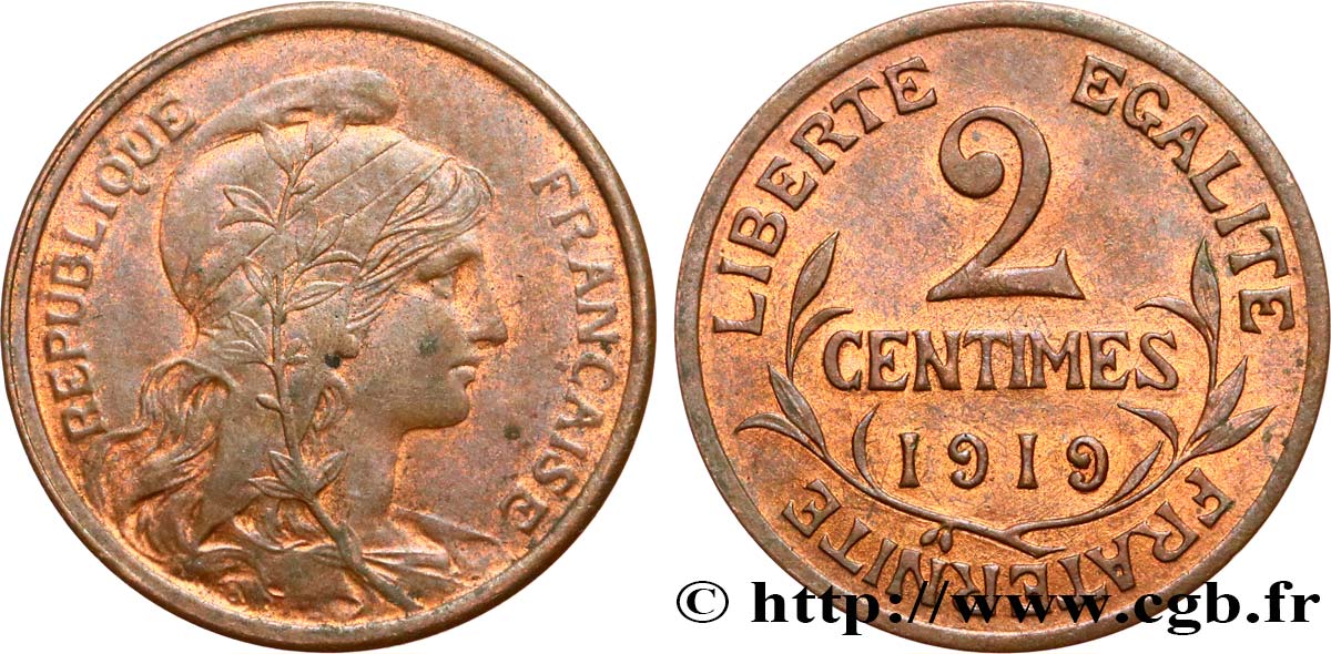 2 centimes Daniel-Dupuis 1919 Paris F.110/19 SUP58 