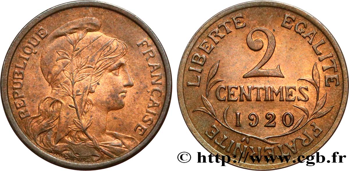2 centimes Daniel-Dupuis 1920 Paris F.110/20 MS60 