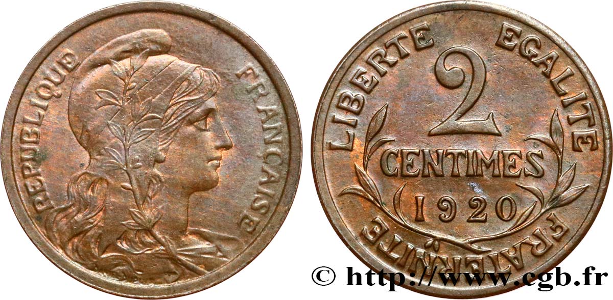 2 centimes Daniel-Dupuis 1920 Paris F.110/20 EBC58 