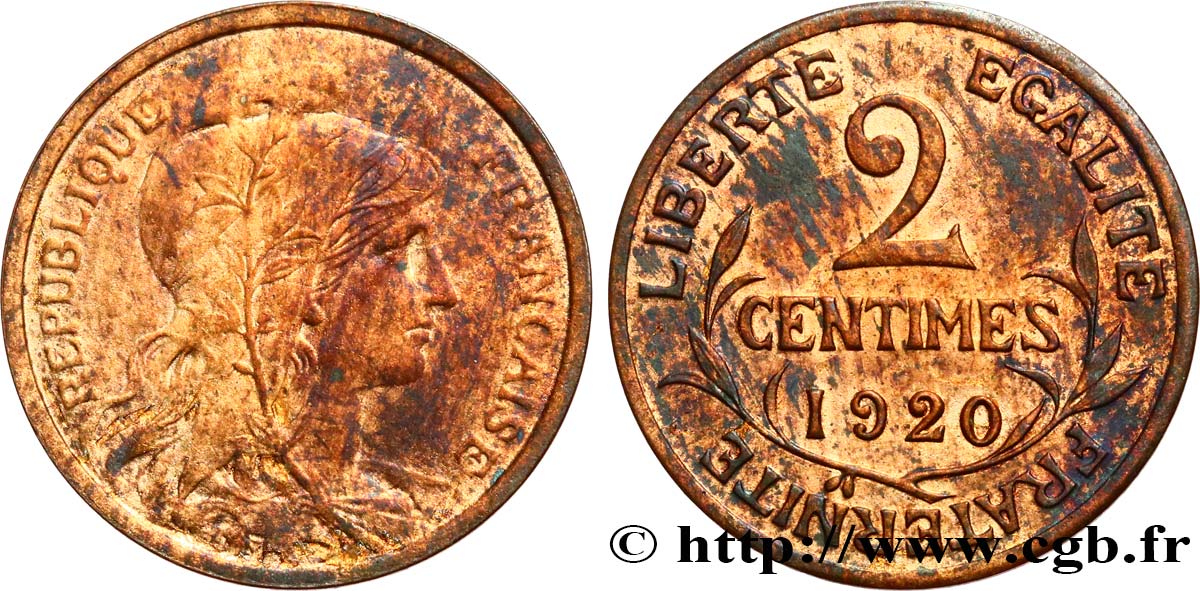 2 centimes Daniel-Dupuis 1920 Paris F.110/20 AU 