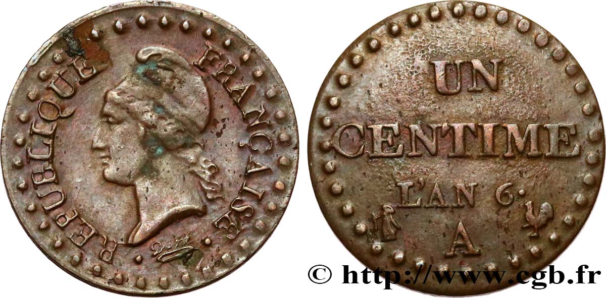 Un centime Dupré 1798 Paris F.100/13 VF 