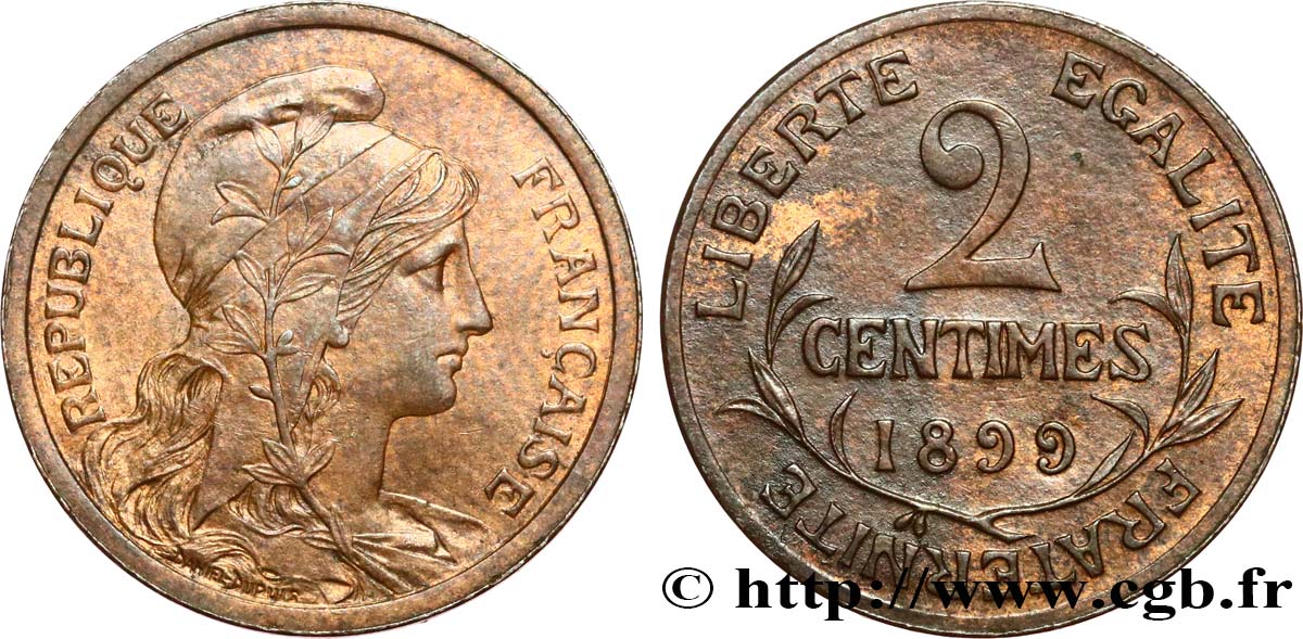 2 centimes Daniel-Dupuis 1899 Paris F.110/3 SUP 