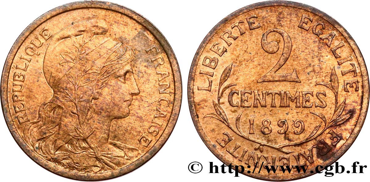 2 centimes Daniel-Dupuis 1899 Paris F.110/3 EBC+ 
