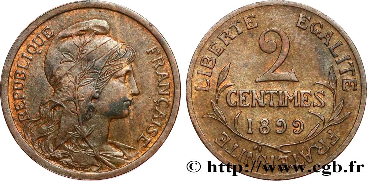 2 centimes Daniel-Dupuis 1899 Paris F.110/3 AU 