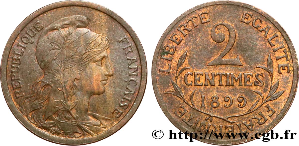 2 centimes Daniel-Dupuis 1899 Paris F.110/3 BB 