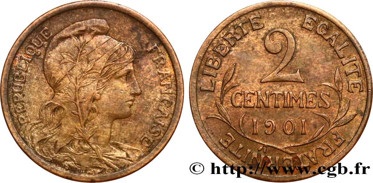 2 centimes Daniel-Dupuis 1901 Paris F.110/6 BB 