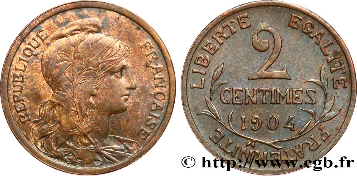 2 centimes Daniel-Dupuis 1904 Paris F.110/9 TTB53 