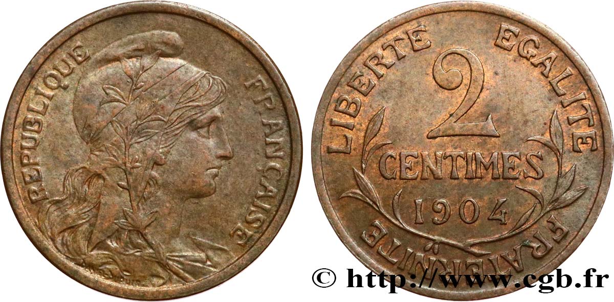 2 centimes Daniel-Dupuis 1904 Paris F.110/9 TTB50 