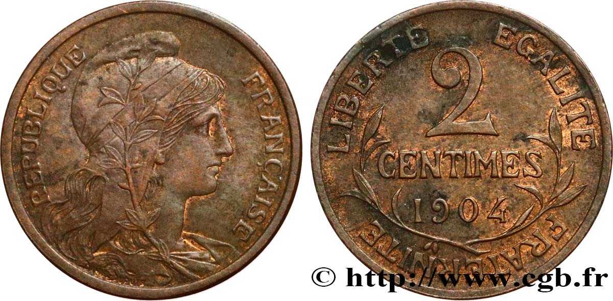 2 centimes Daniel-Dupuis 1904 Paris F.110/9 XF 