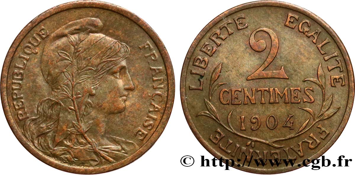 2 centimes Daniel-Dupuis 1904 Paris F.110/9 TTB50 