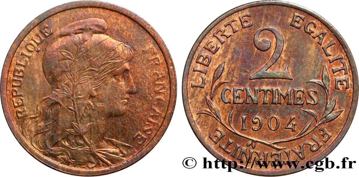 2 centimes Daniel-Dupuis 1904 Paris F.110/9 TTB 