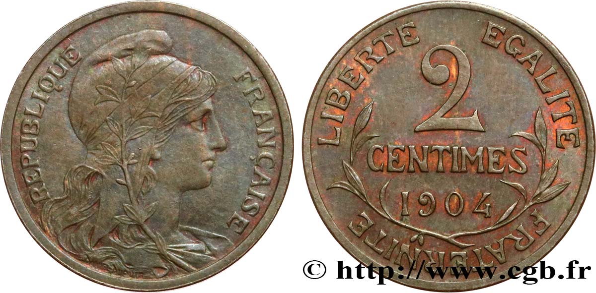 2 centimes Daniel-Dupuis 1904 Paris F.110/9 TTB53 