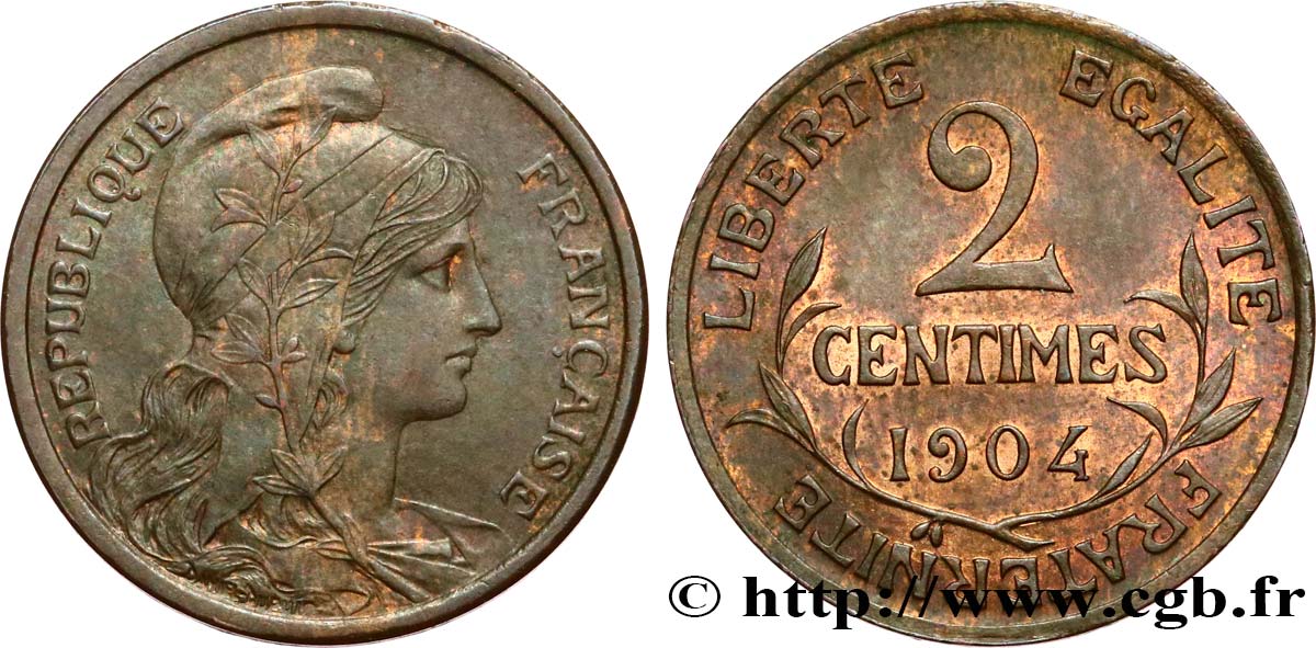 2 centimes Daniel-Dupuis 1904 Paris F.110/9 SUP55 