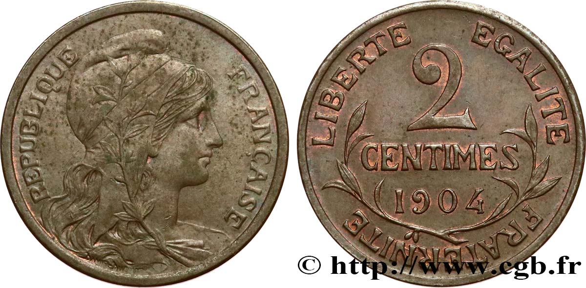 2 centimes Daniel-Dupuis 1904 Paris F.110/9 TTB53 