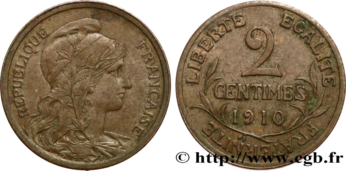 2 centimes Daniel-Dupuis 1910 Paris F.110/13 TTB 