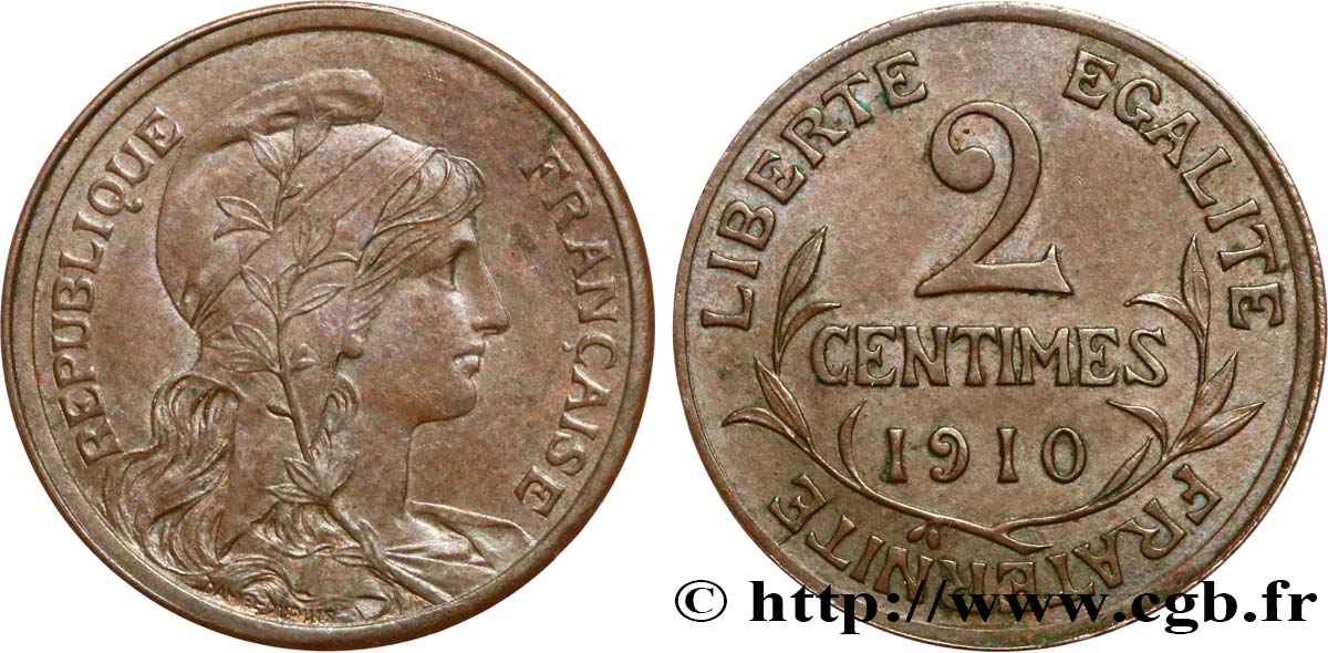 2 centimes Daniel-Dupuis 1910 Paris F.110/13 TTB50 