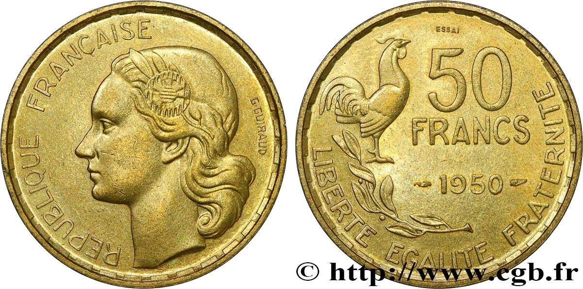 Essai de 50 francs Guiraud 1950 Paris F.425/1 SPL61 