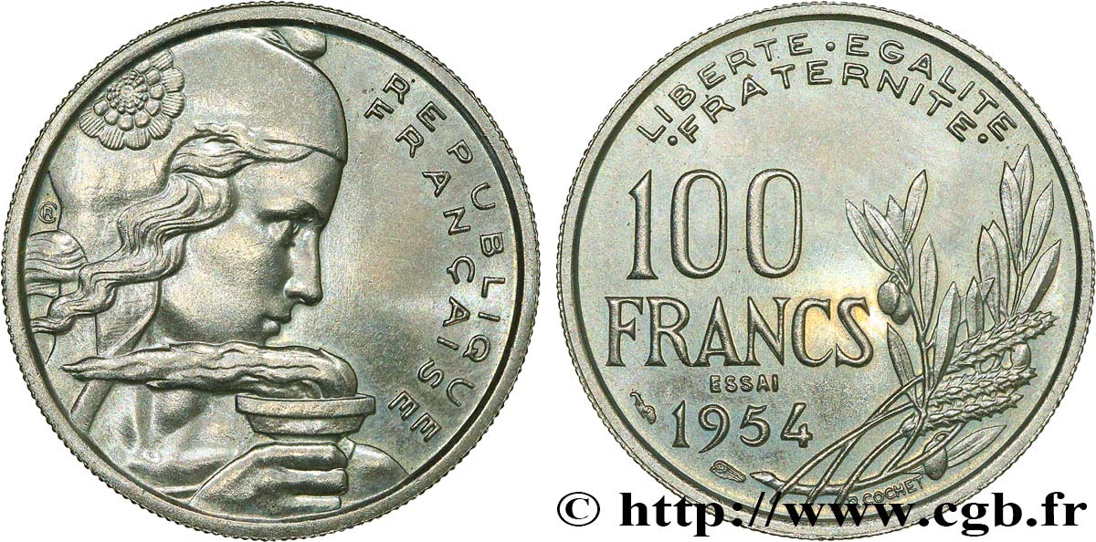 Essai de 100 francs Cochet 1954 Paris F.450/1 EBC+ 