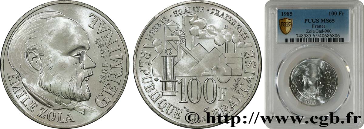 100 francs Émile Zola 1985  F.453/2 MS65 PCGS