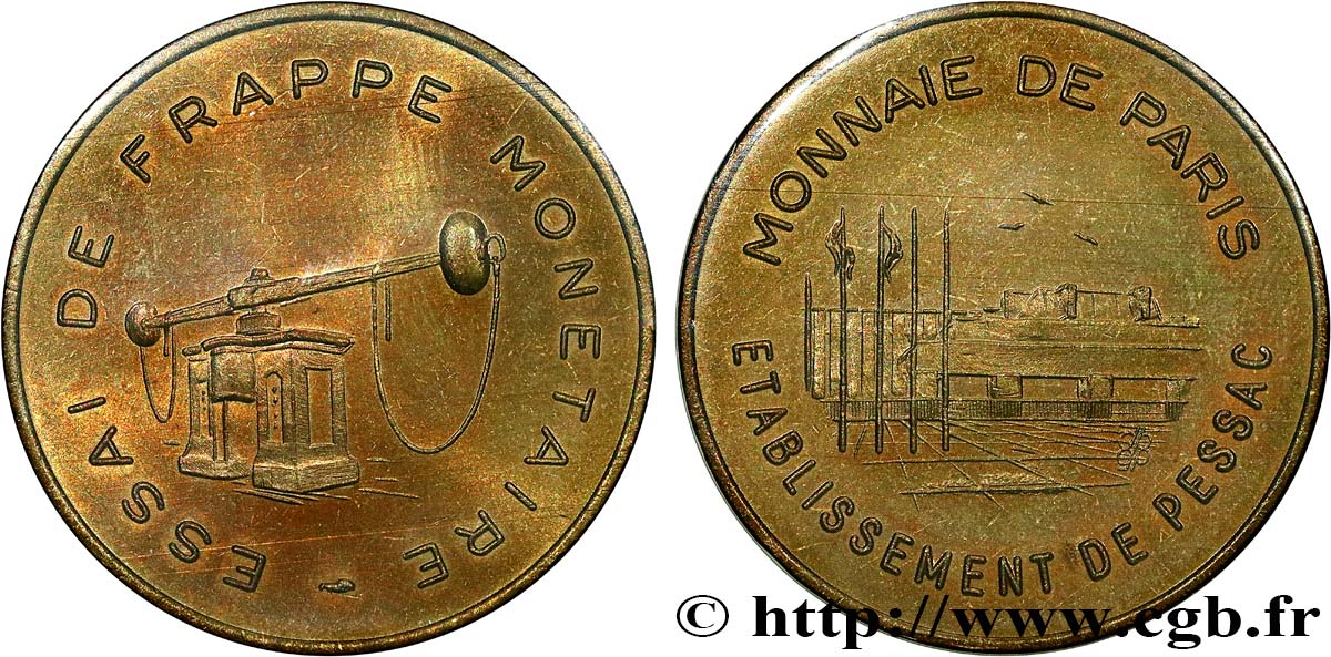 Essai de frappe de 100 francs Panthéon, avec différent, cupro-aluminium n.d. Pessac GEM.232 3 SPL 