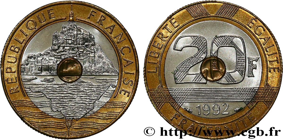 20 francs Mont Saint-Michel 1992 Pessac F.403/5 ST65 