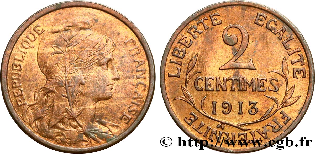 2 centimes Daniel-Dupuis 1913 Paris F.110/16 VZ60 