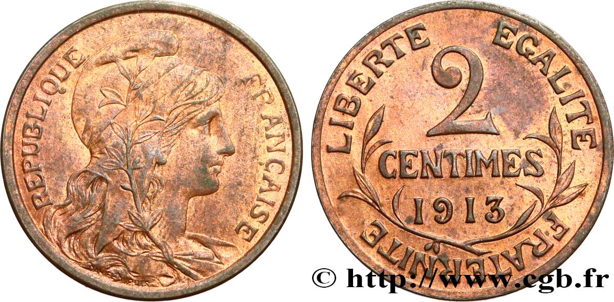 2 centimes Daniel-Dupuis 1913 Paris F.110/16 VZ60 