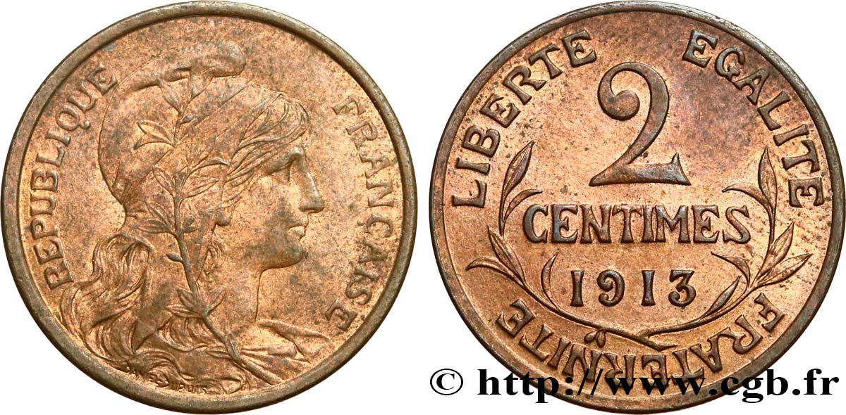 2 centimes Daniel-Dupuis 1913 Paris F.110/16 MS60 