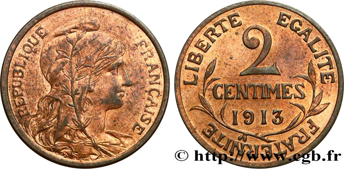 2 centimes Daniel-Dupuis 1913 Paris F.110/16 SUP60 