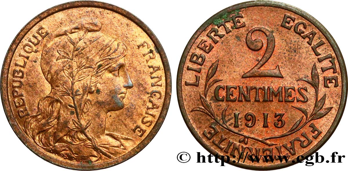 2 centimes Daniel-Dupuis 1913 Paris F.110/16 SUP60 
