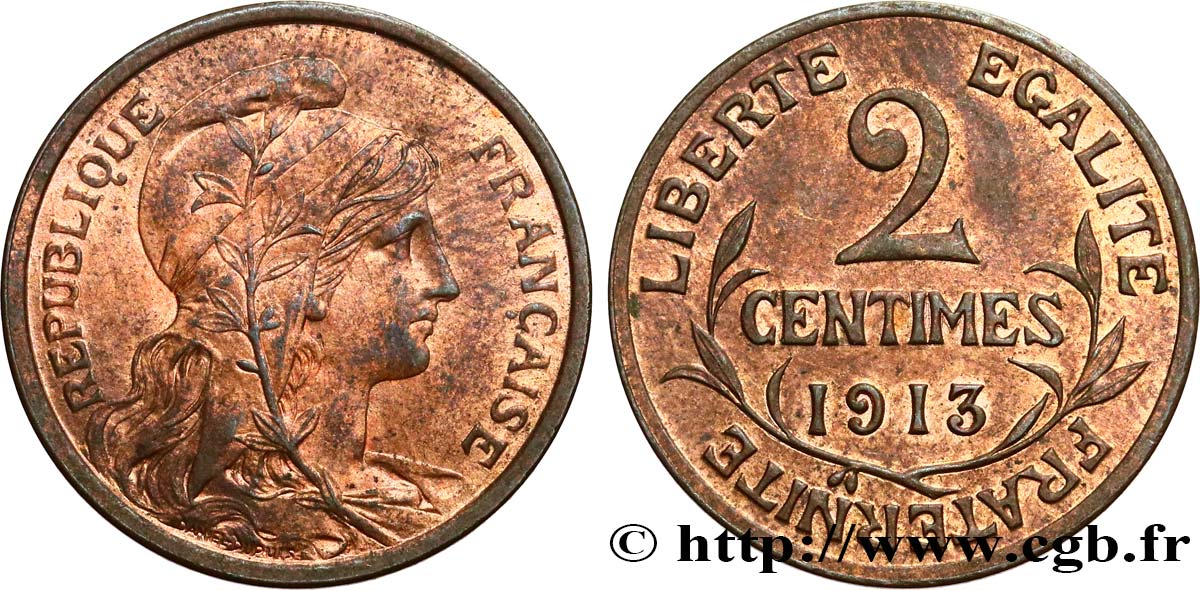 2 centimes Daniel-Dupuis 1913 Paris F.110/16 SUP60 