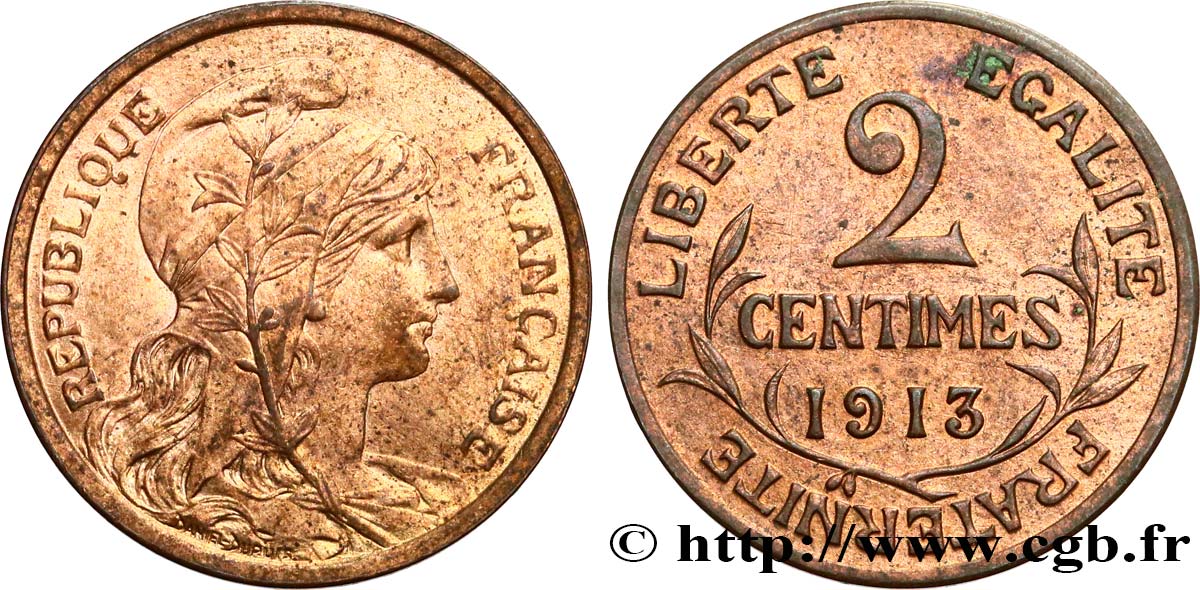 2 centimes Daniel-Dupuis 1913 Paris F.110/16 SPL60 