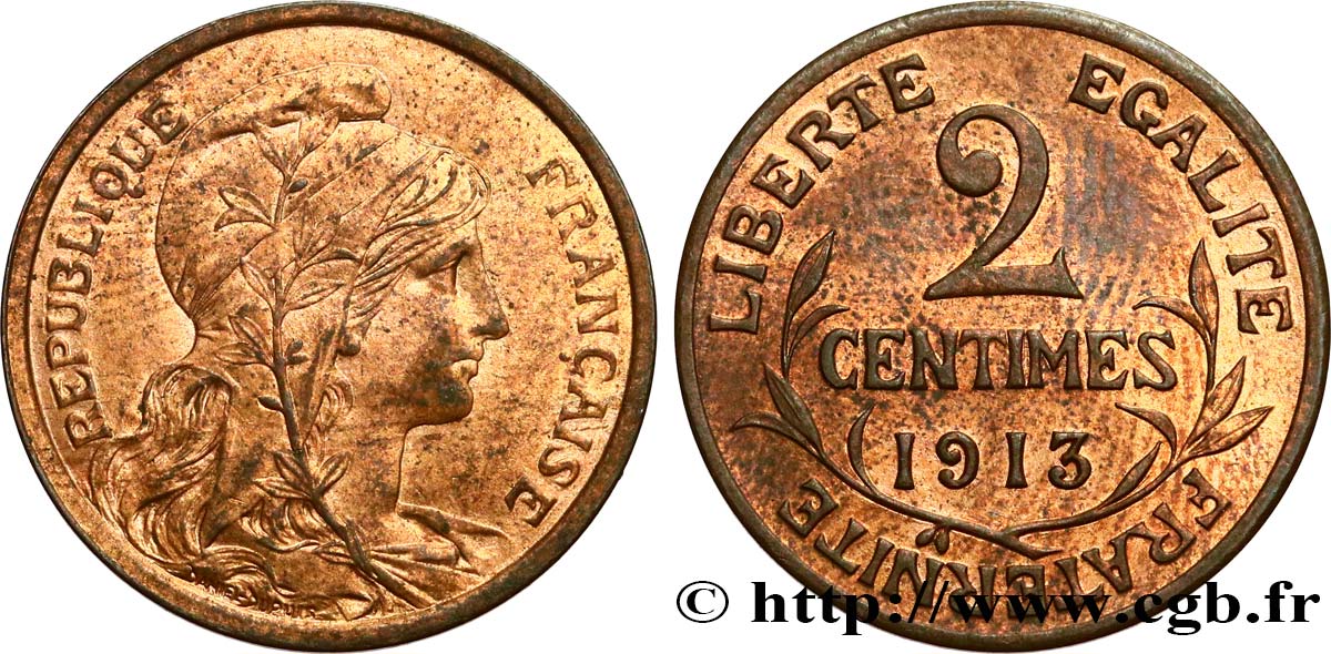 2 centimes Daniel-Dupuis 1913 Paris F.110/16 MS62 