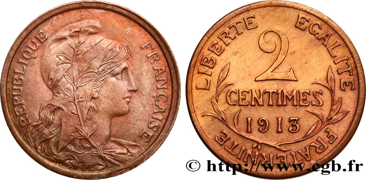 2 centimes Daniel-Dupuis 1913 Paris F.110/16 TTB+ 