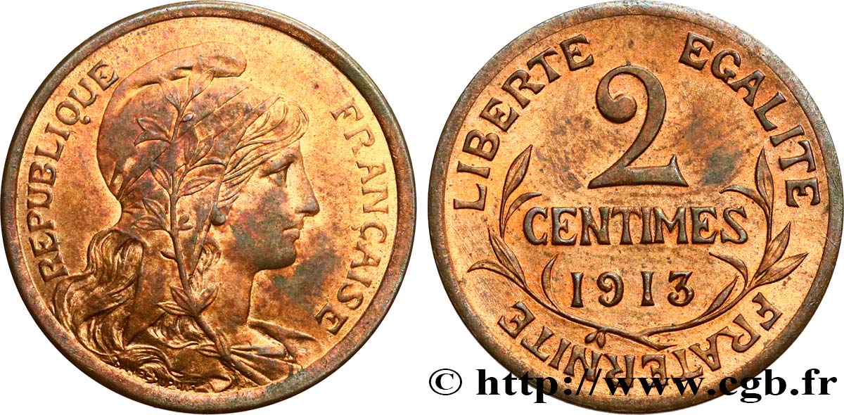 2 centimes Daniel-Dupuis 1913 Paris F.110/16 MS62 