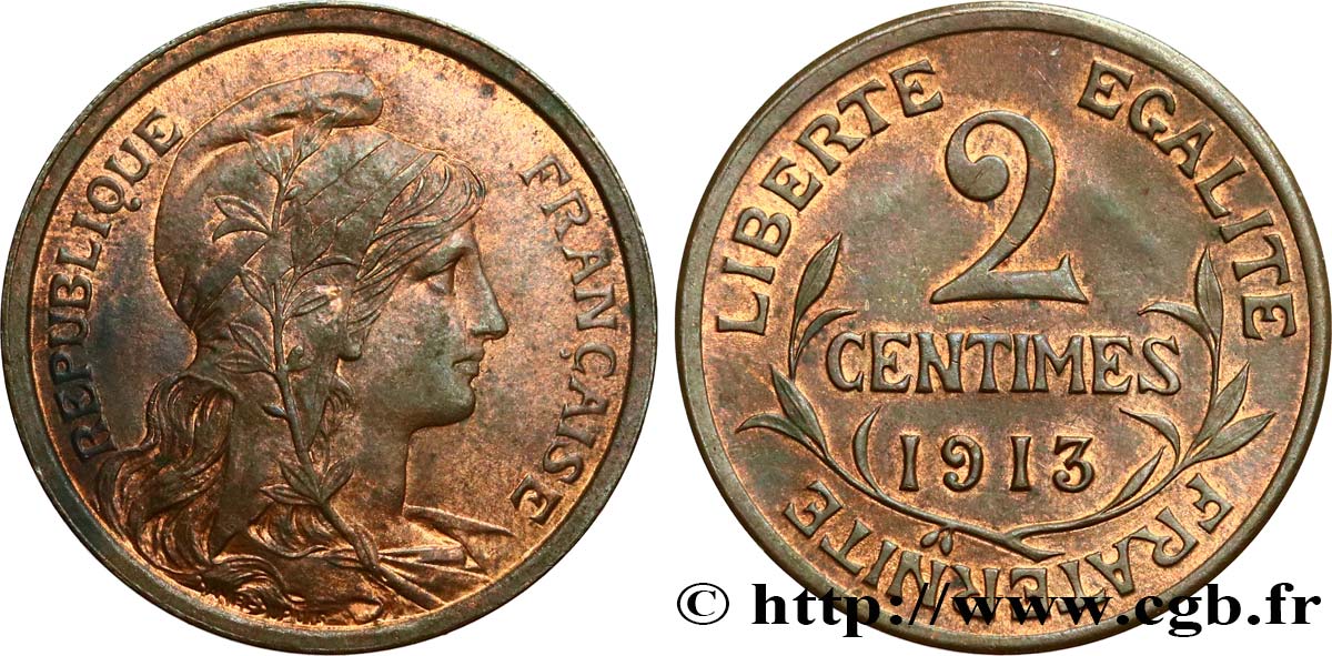2 centimes Daniel-Dupuis 1913 Paris F.110/16 VZ60 