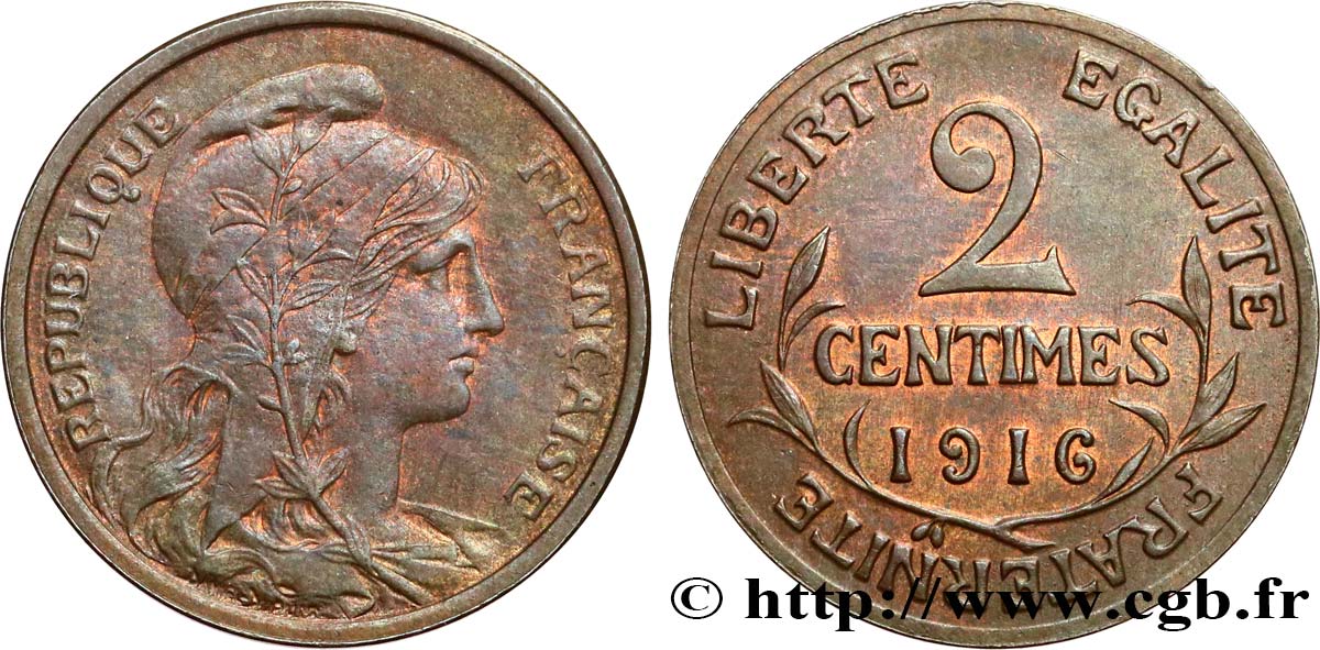 2 centimes Daniel-Dupuis 1916 Paris F.110/18 TTB53 