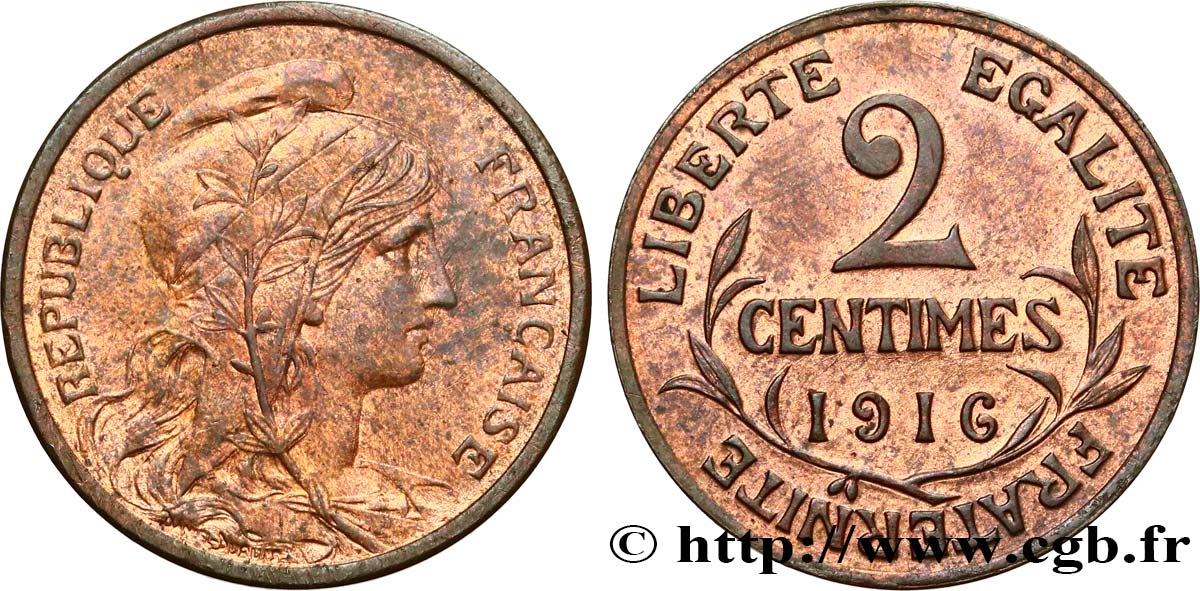 2 centimes Daniel-Dupuis 1916 Paris F.110/18 SUP+ 