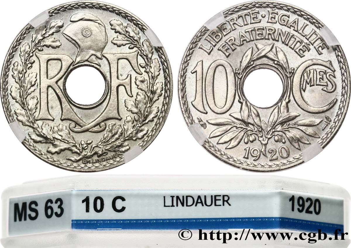 10 centimes Lindauer 1920  F.138/4 SPL63 GENI