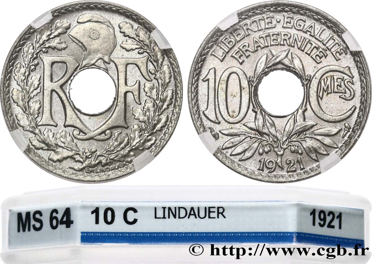 10 centimes Lindauer 1921  F.138/5 SPL64 GENI