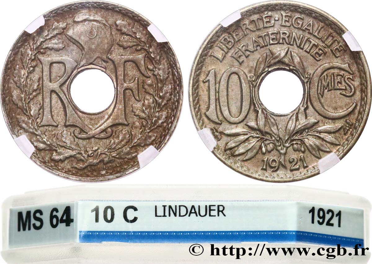 10 centimes Lindauer 1921  F.138/5 SPL64 GENI