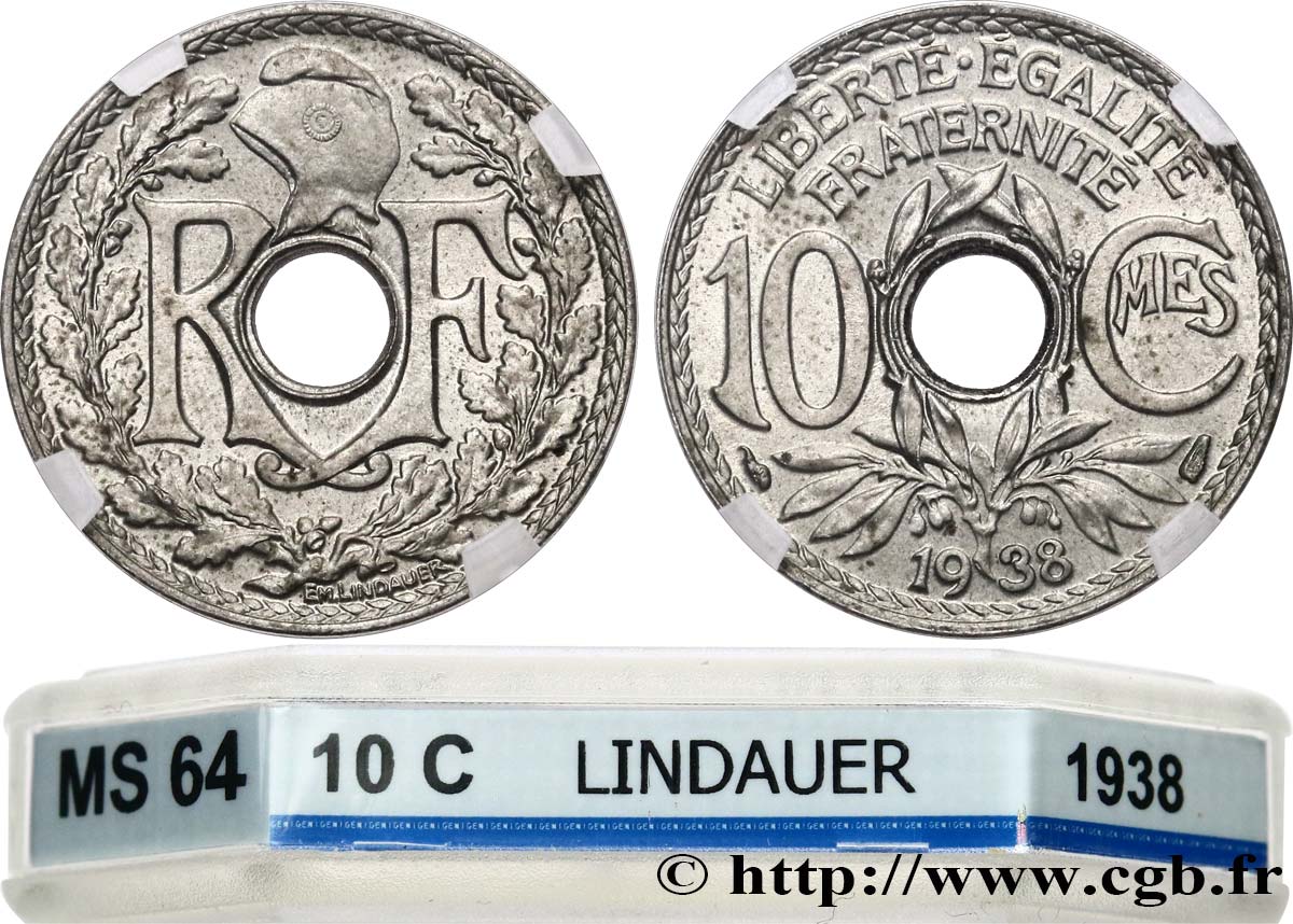 10 centimes Lindauer 1938  F.138/25 MS64 GENI