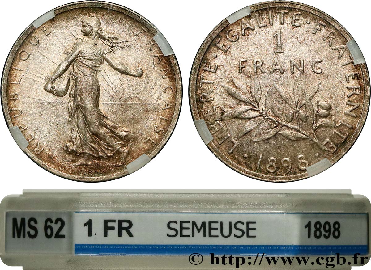 1 franc Semeuse 1898 Paris F.217/1 SUP62 GENI