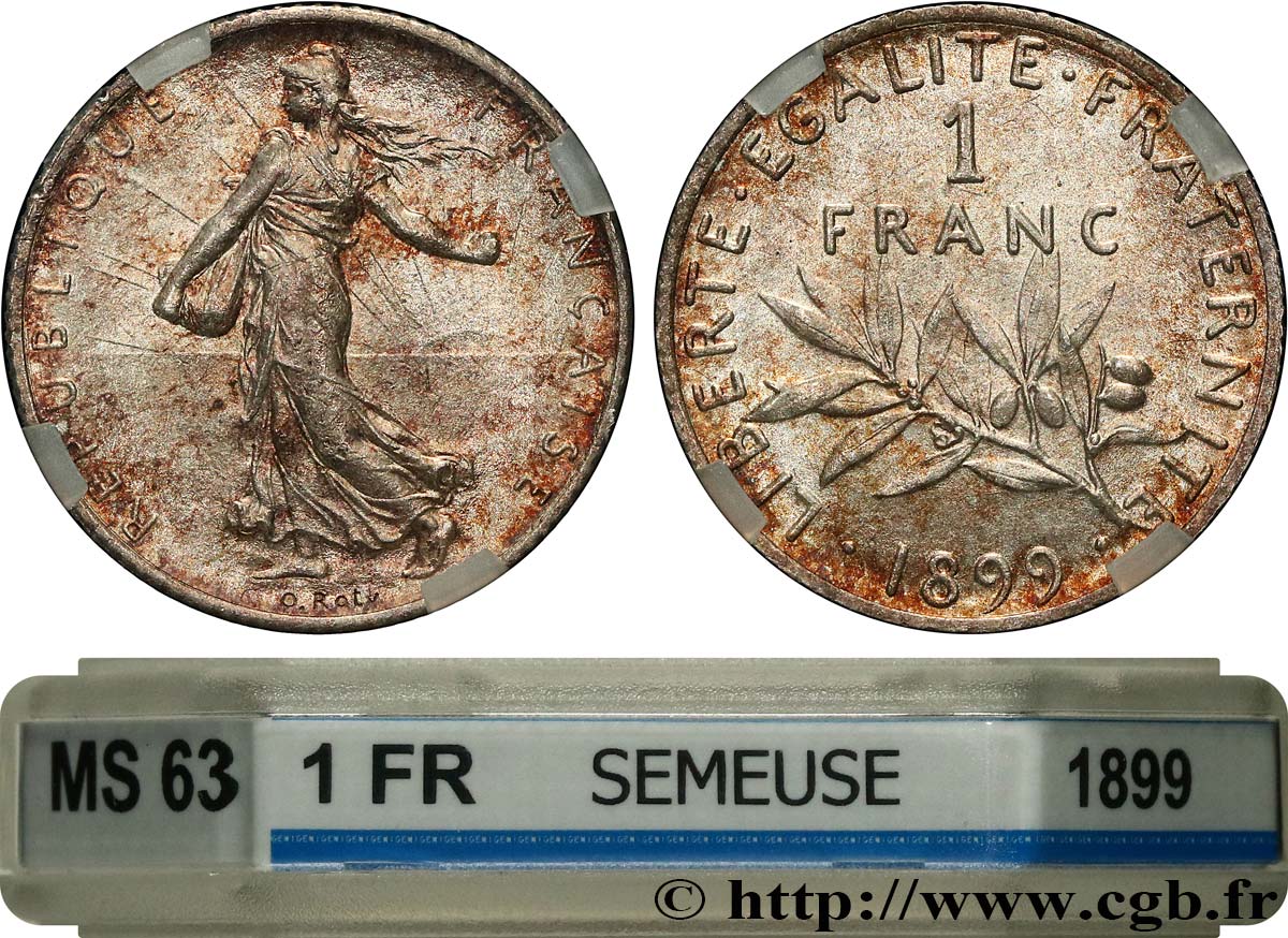 1 franc Semeuse 1899 Paris F.217/3 SPL63 GENI