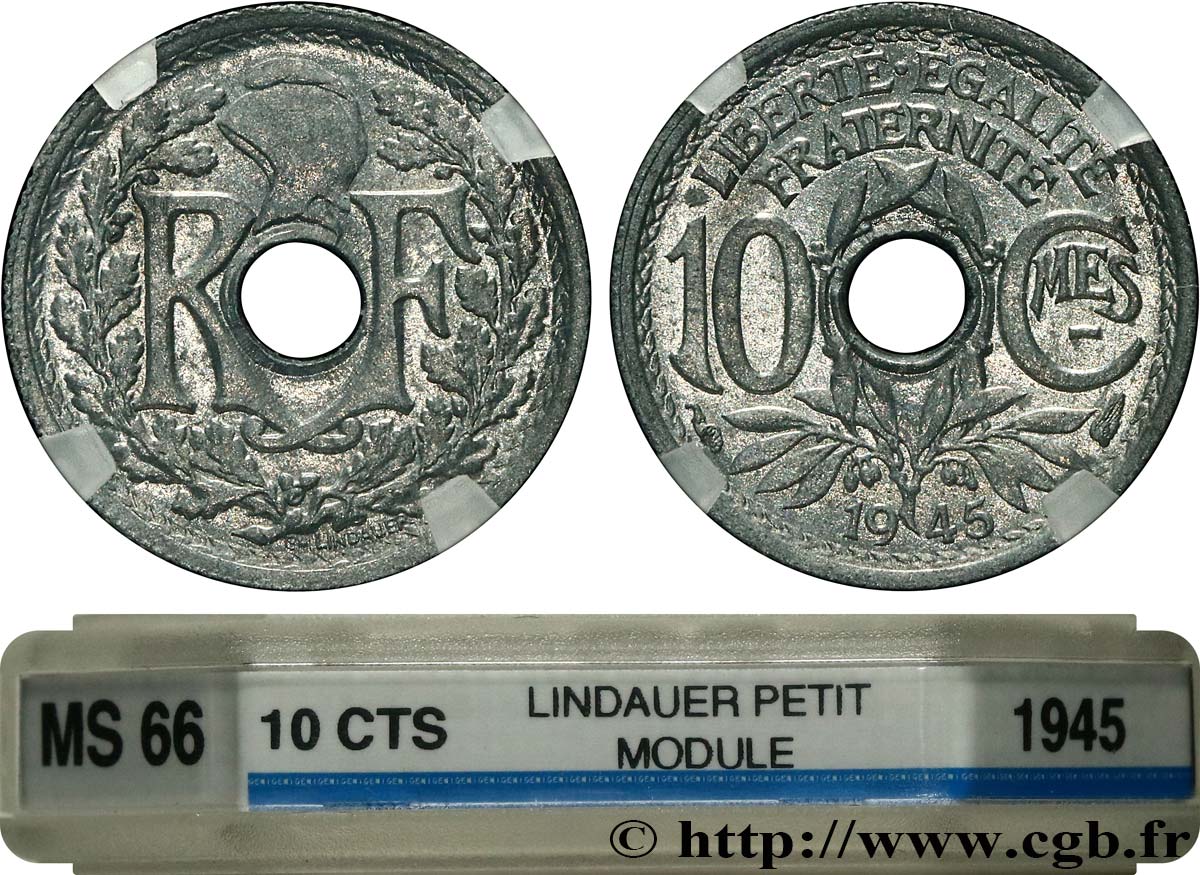 10 centimes Lindauer, petit module 1945  F.143/2 ST66 GENI