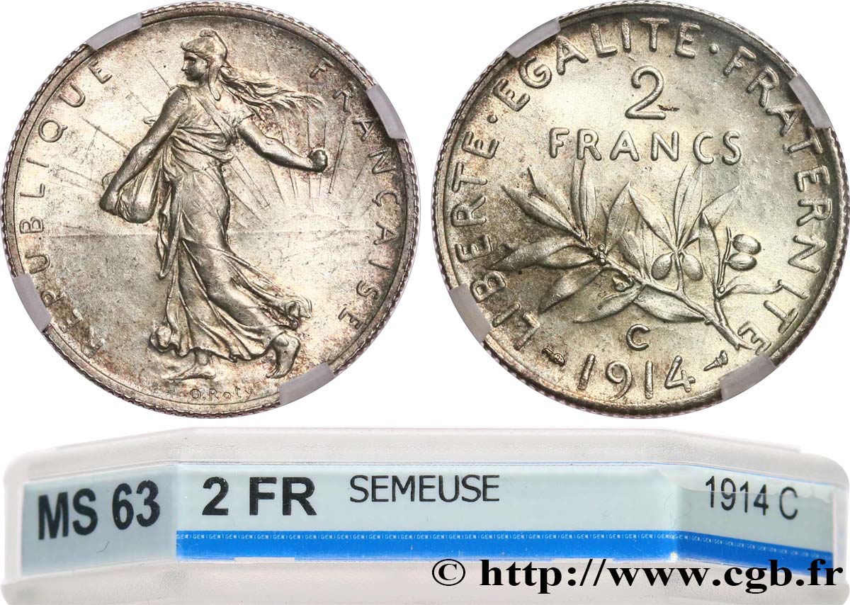 2 francs Semeuse 1914 Castelsarrasin F.266/16 SPL63 GENI