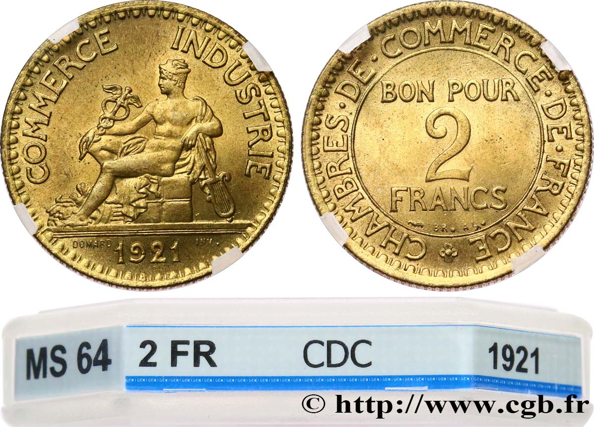 2 francs Chambres de Commerce 1921  F.267/3 SC64 GENI