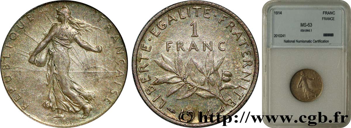 1 franc Semeuse 1914 Paris F.217/19 SPL63 autre